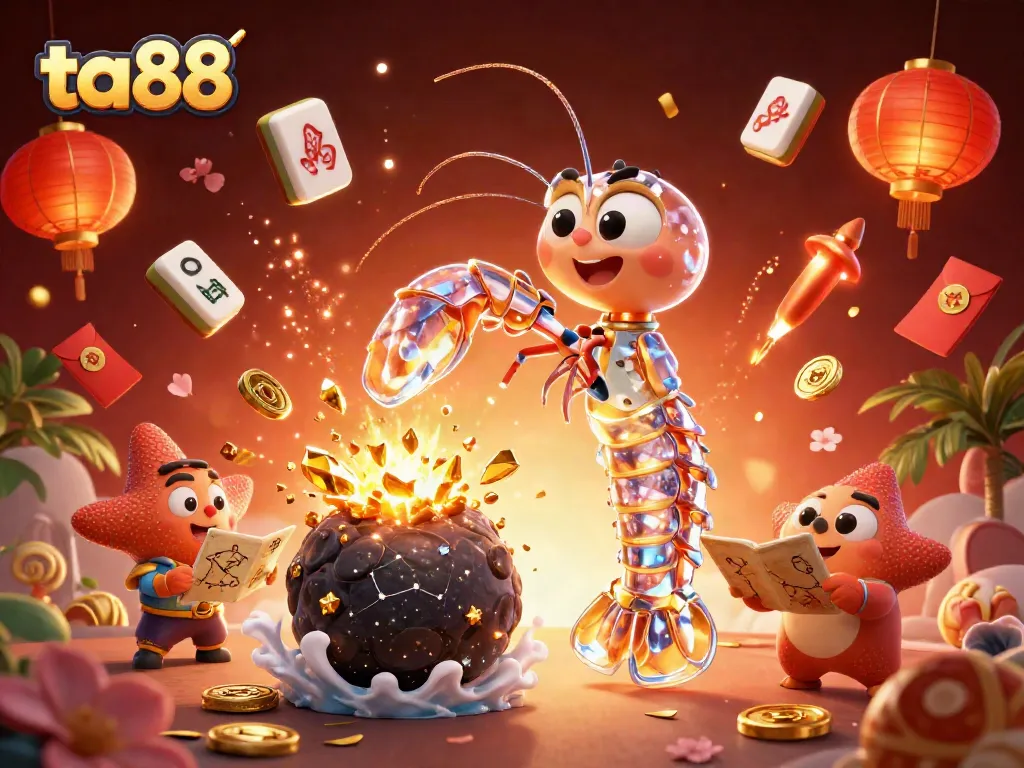 Experience the excitement of ta88 with a vibrant scene of a galactic samurai and treasures