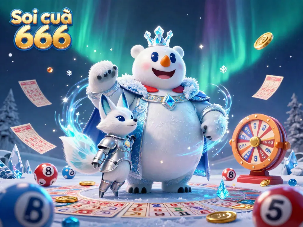 Catch winning strategies with Soi cầu 666, a fun visual featuring lottery elements and enchanting characters.