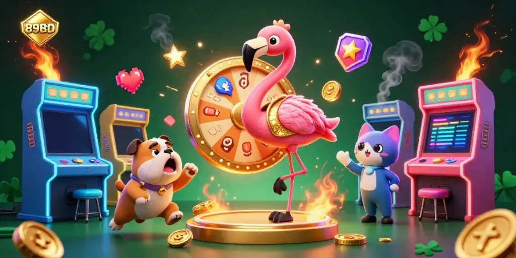 Boost your winnings at 89BD with a vibrant game show-themed scene showcasing excitement and prizes.