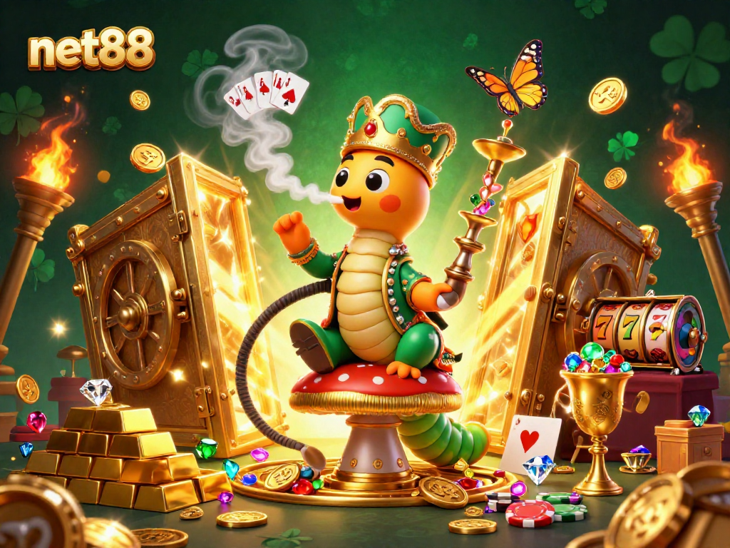 Experience the thrill of winning at net88 with vibrant casino-themed 3D illustration showcase.
