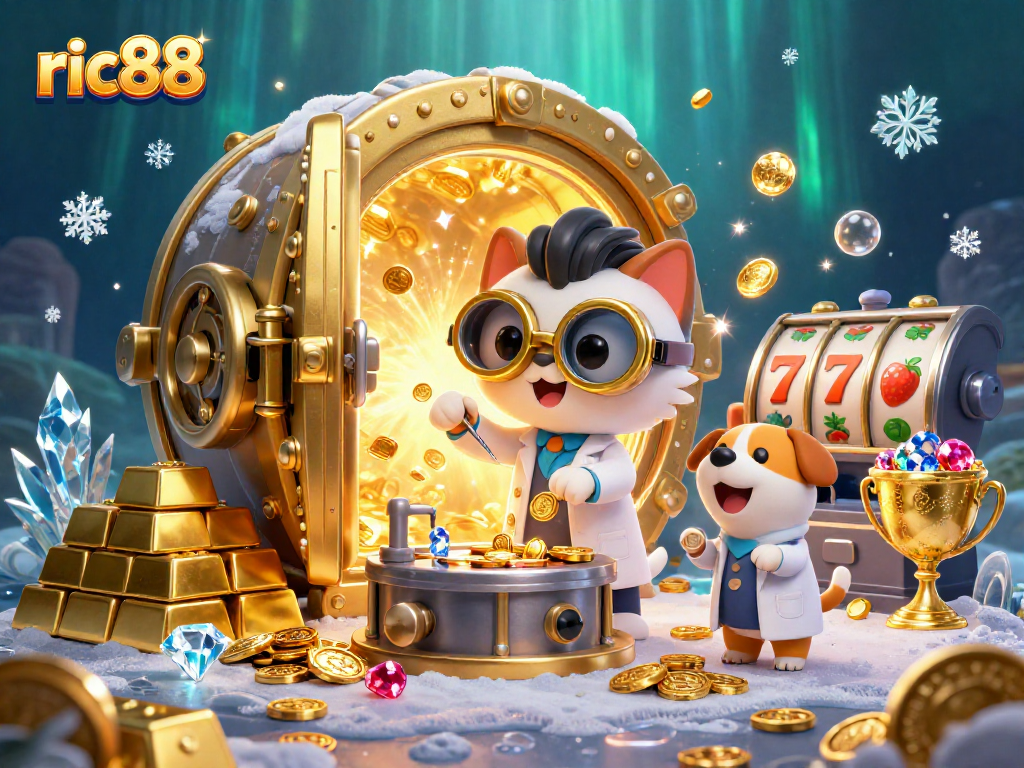 Spin the reels of ric88 for jackpot wins among vibrant treasures and cartoon characters.